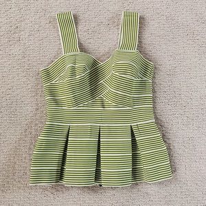 Anthropologie Striped Peplum Top